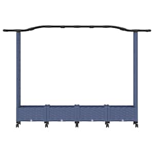 Vyvýšený záhon s treláží a střechou Šedá 207 x 40 x 129 cm PP - obrázek 4