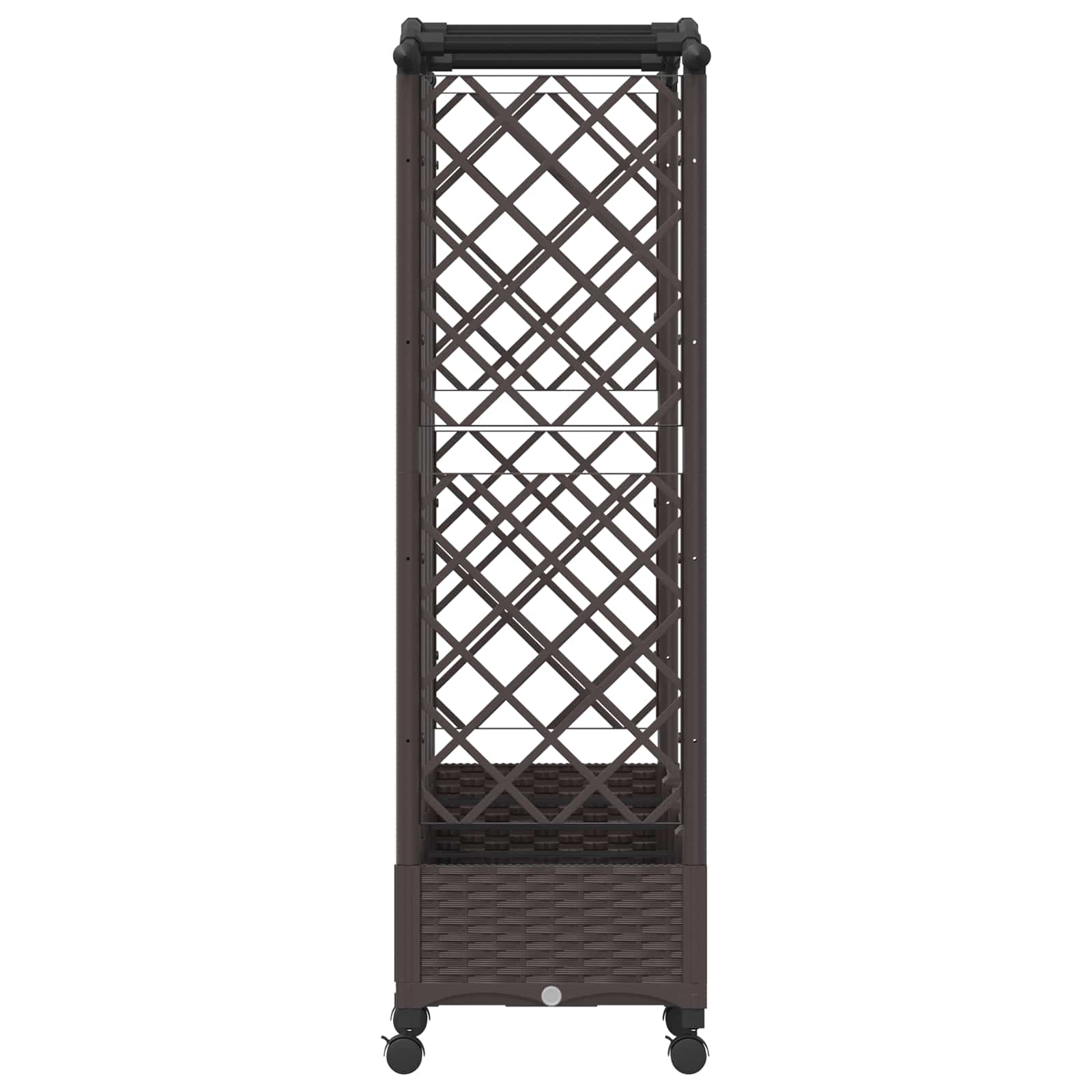 Verhoogd Bed met Trellis en Dak Bruin 203,5 x 40 x 129 cm PP image 4