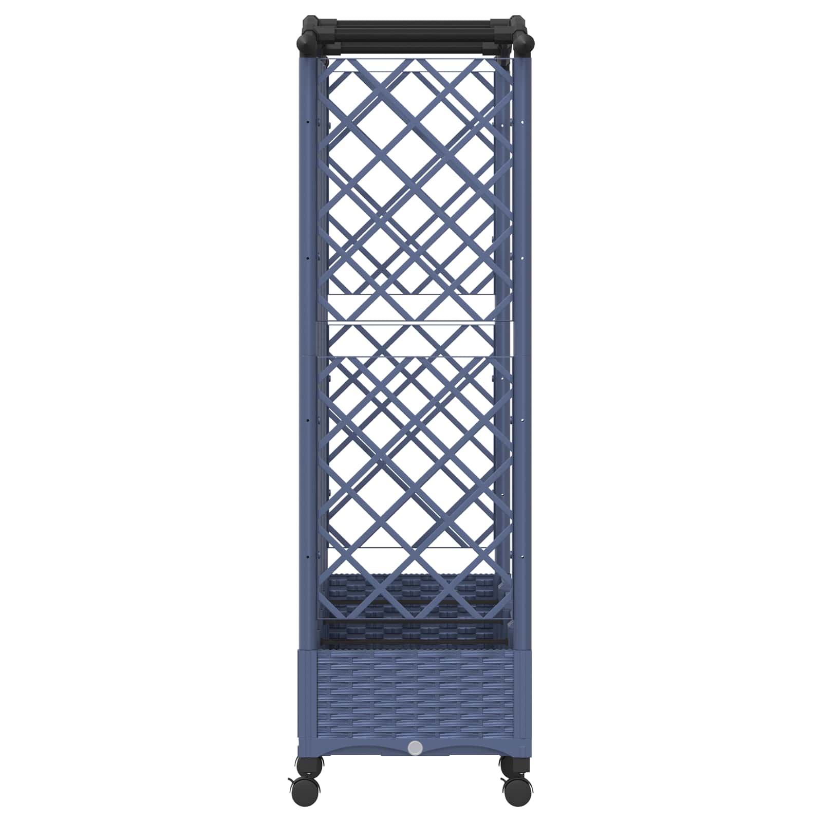 Verhoogd Bed met Trellis en Dak Grijs 203,5 x 40 x 129 cm PP image 4