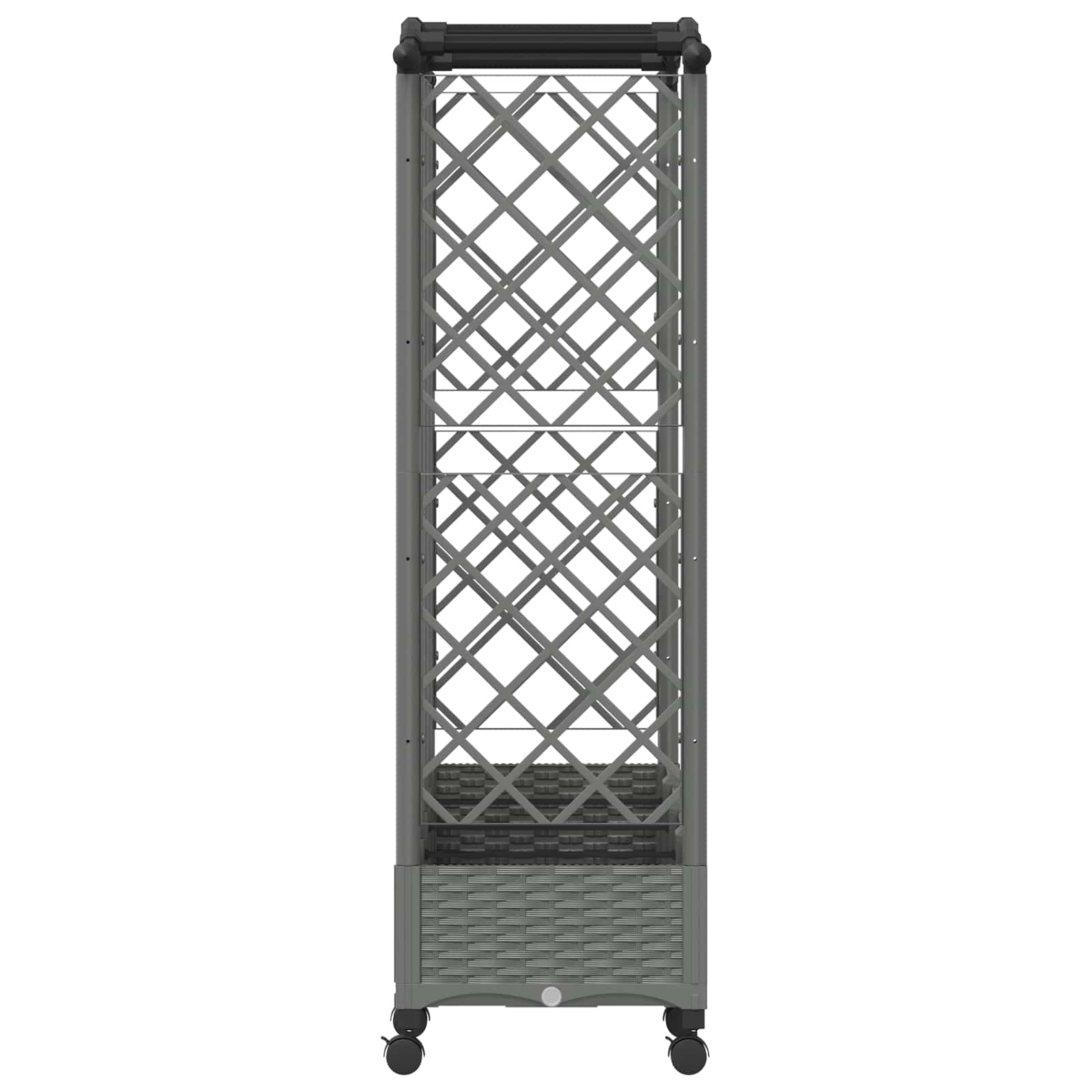 Verhoogd Bed met Trellis en Dak Lichtgrijs 203,5 x 40 x 129 cm image 4