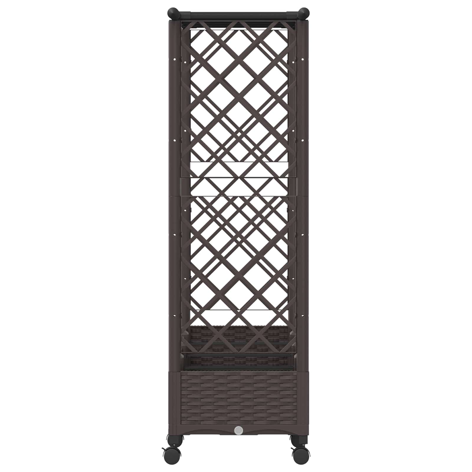 Verhoogd Bed met Trellis en Dak Bruin 203 x 40 x 127 cm PP image 5