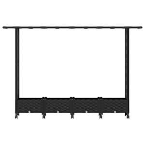 Vyvýšený záhon s treláží a střechou Černá 203 x 40 x 127 cm PP - obrázek 4
