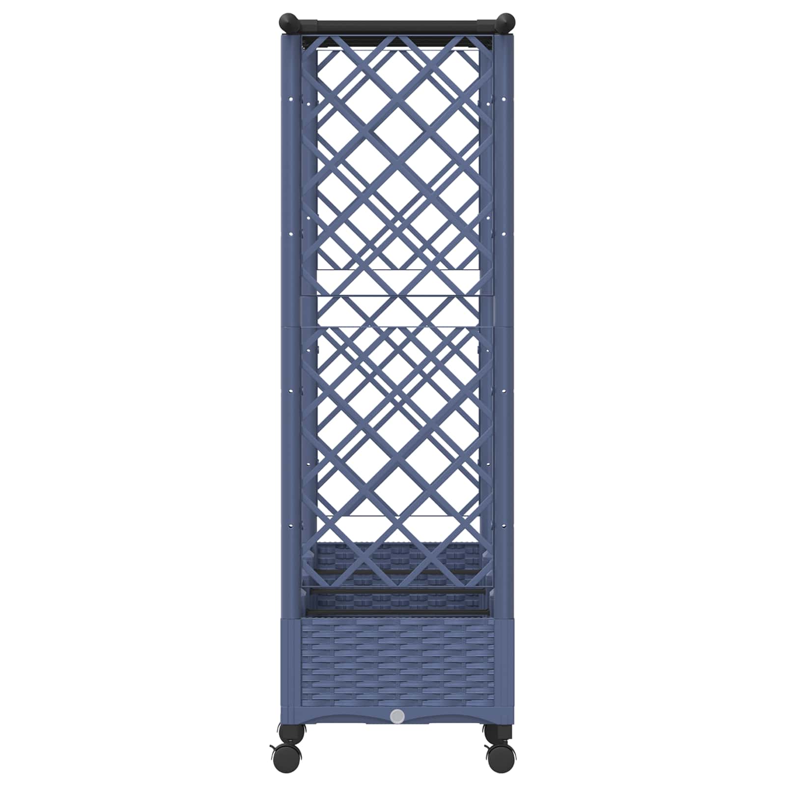 Verhoogd Bed met Trellis en Dak Grijs 203 x 40 x 127 cm PP image 5