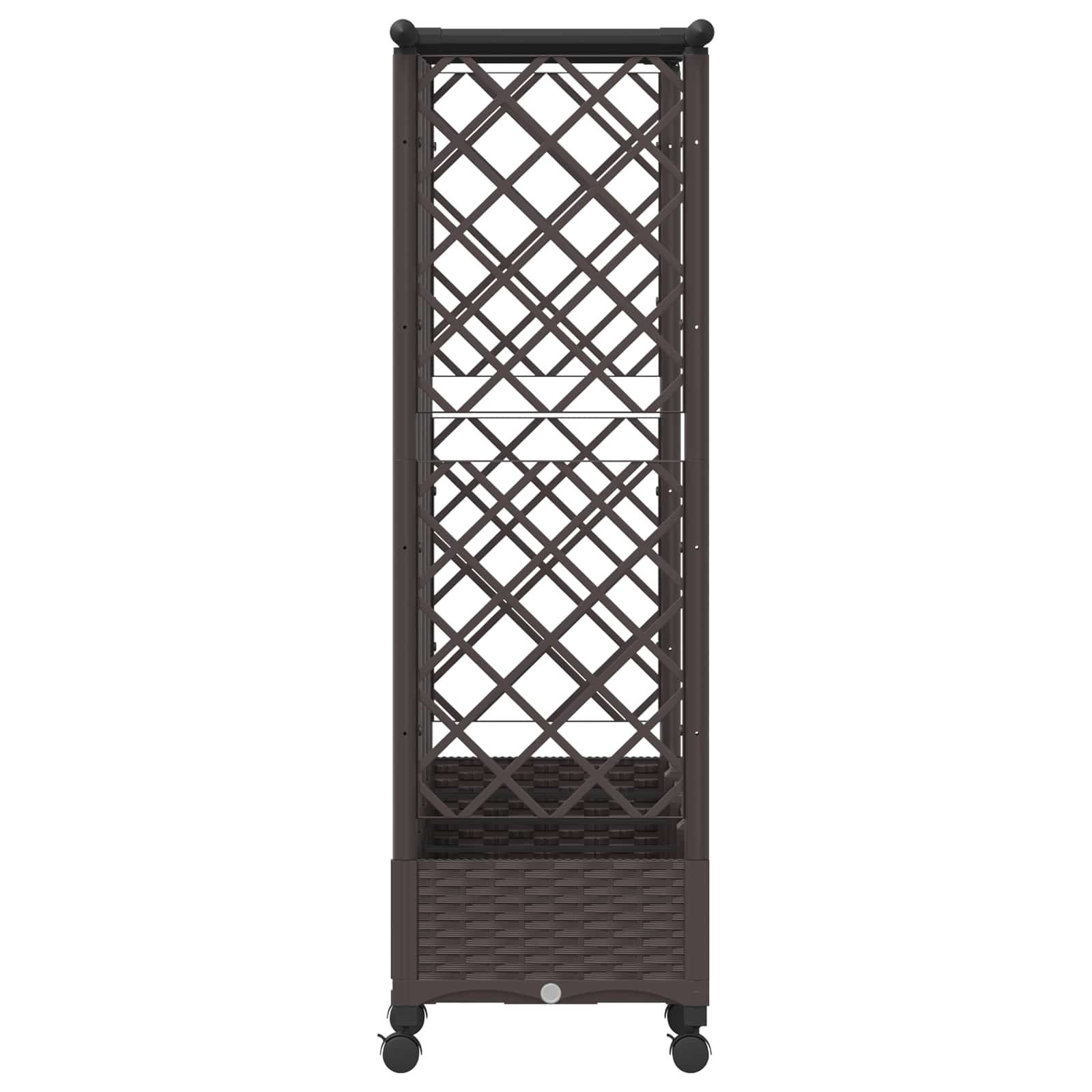 Verhoogd Bed met Trellis en Dak Bruin 202,5 x 40 x 127 cm PP image 4