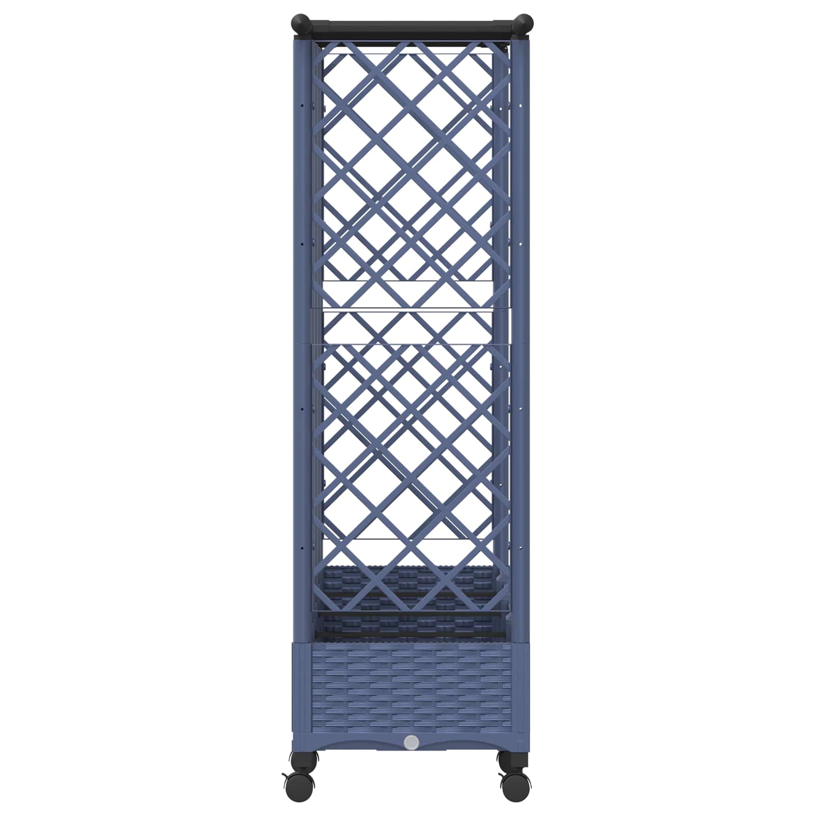 Verhoogd Bed met Trellis en Dak Grijs 202,5 x 40 x 127 cm PP image 4