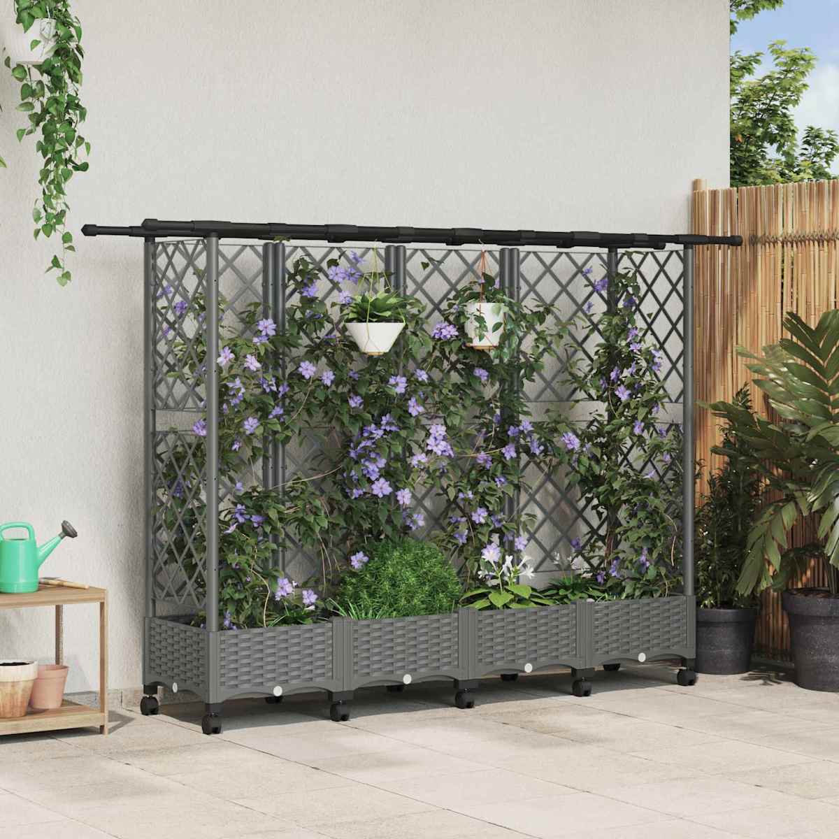 Hævet Bed med Trellis og Tag PP