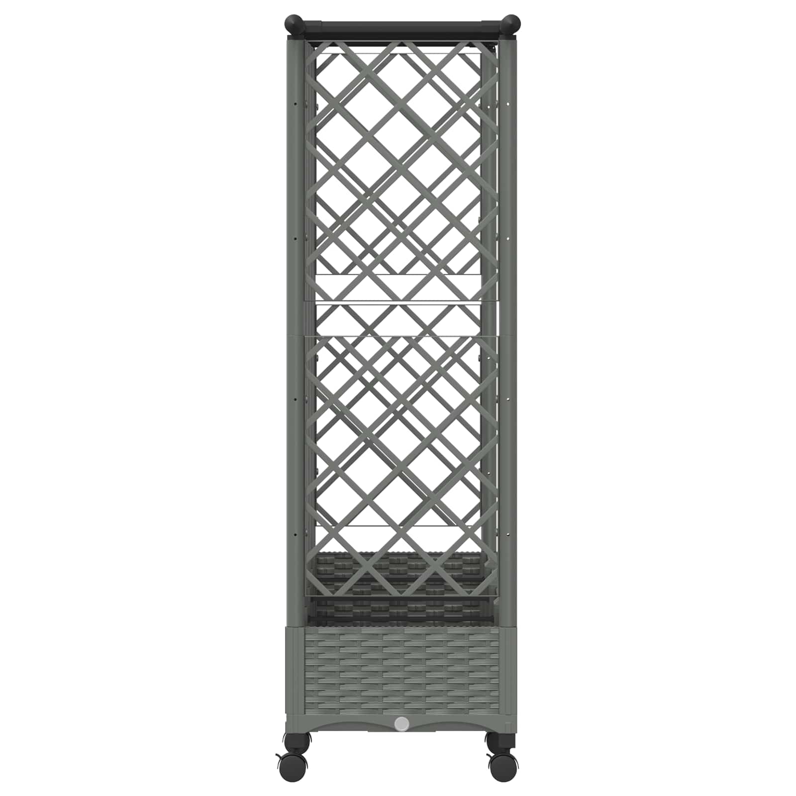 Verhoogd Bed met Trellis en Dak Lichtgrijs 202,5 x 40 x 127 cm image 4