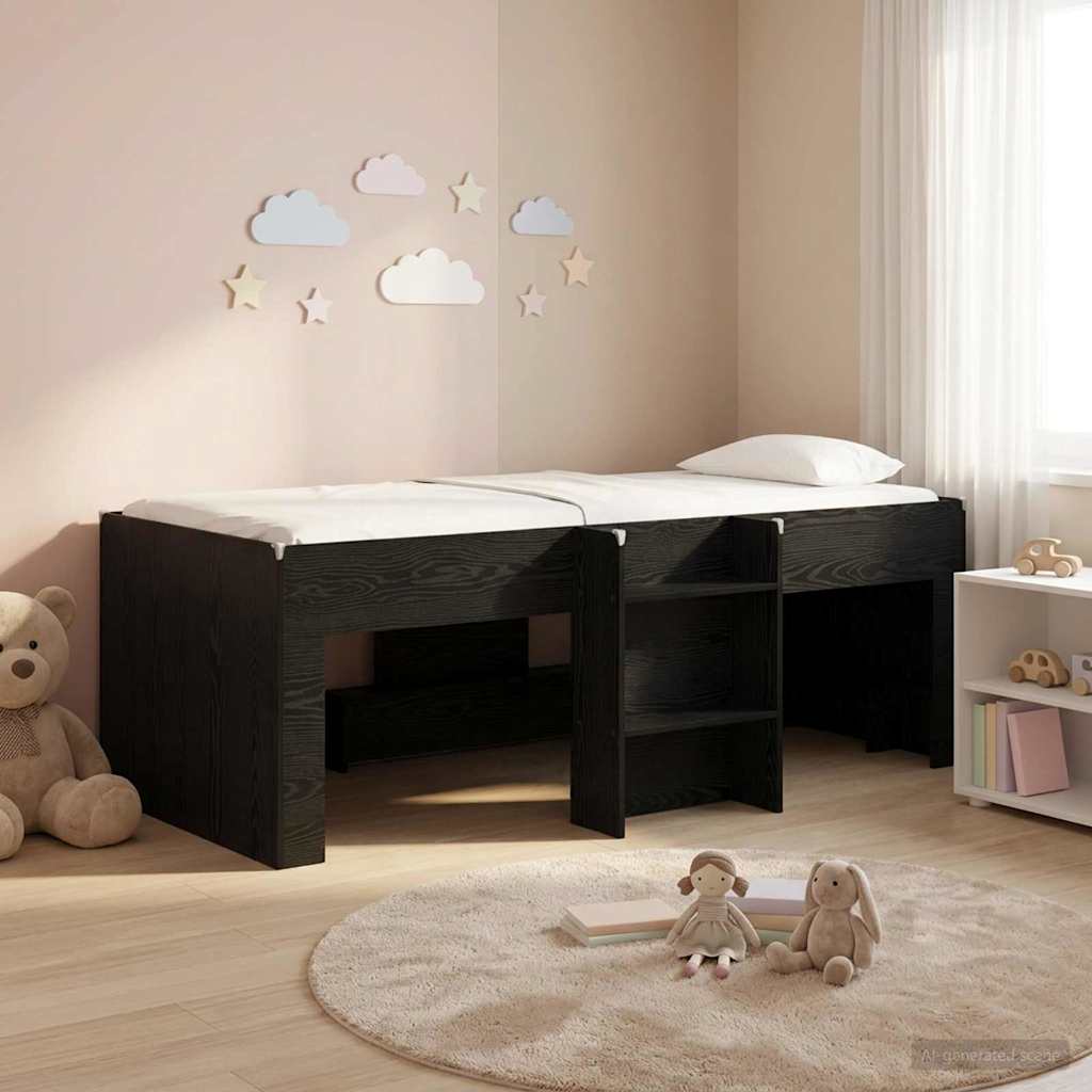 Dětská vysoká postel 2 pcs Černý dub 203 x 101,1 x 68,5 cm