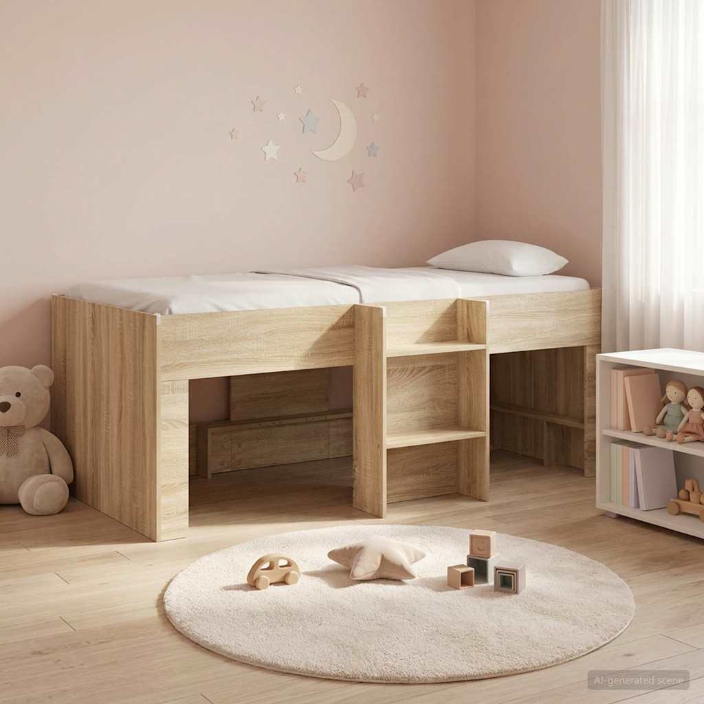 Dětská vysoká postel 2 pcs Sonoma 203 x 101,1 x 68,5 cm
