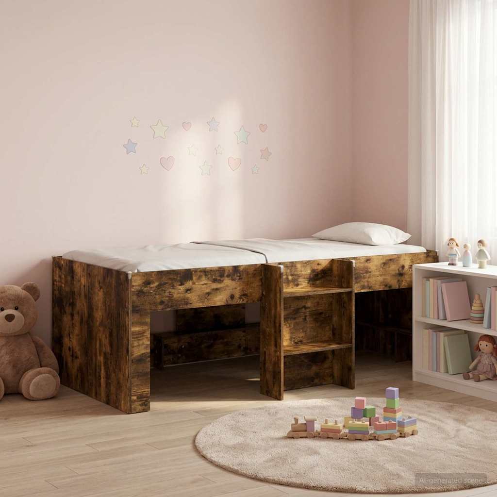Dětská vysoká postel 2 pcs Kouřový dub 90 x 200 cm