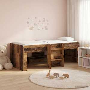 Dětská vysoká postel 2 pcs Staré dřevo 90 x 200 cm - obrázek 1