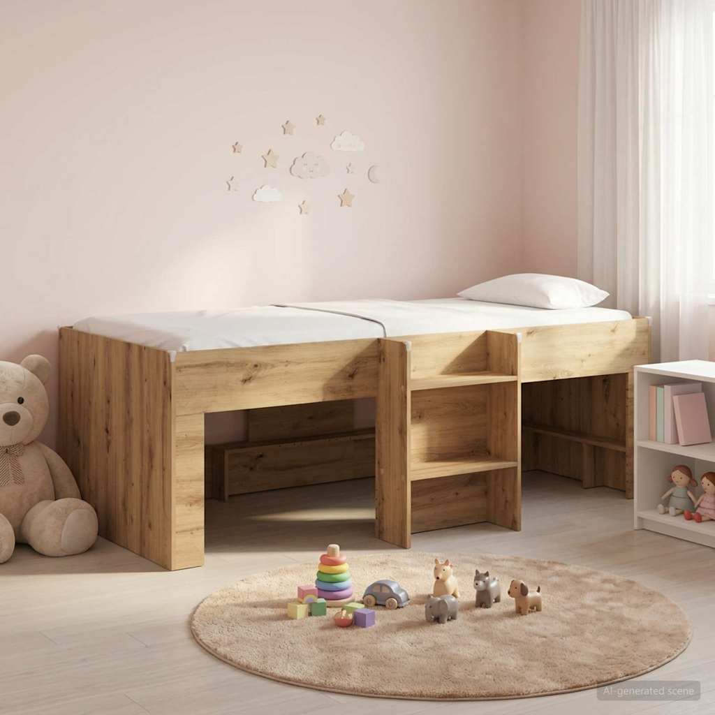 Dětská vysoká postel 2 pcs Dub artisan 98.5 x 200 cm