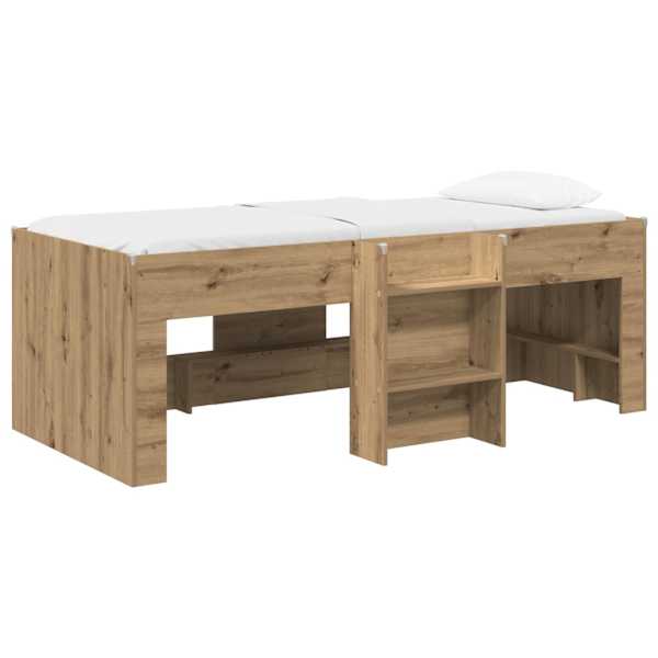 vidaXL Laste k&otilde;rge voodi raam Artisan tamm 98.5 x 200 cm Tehispuit