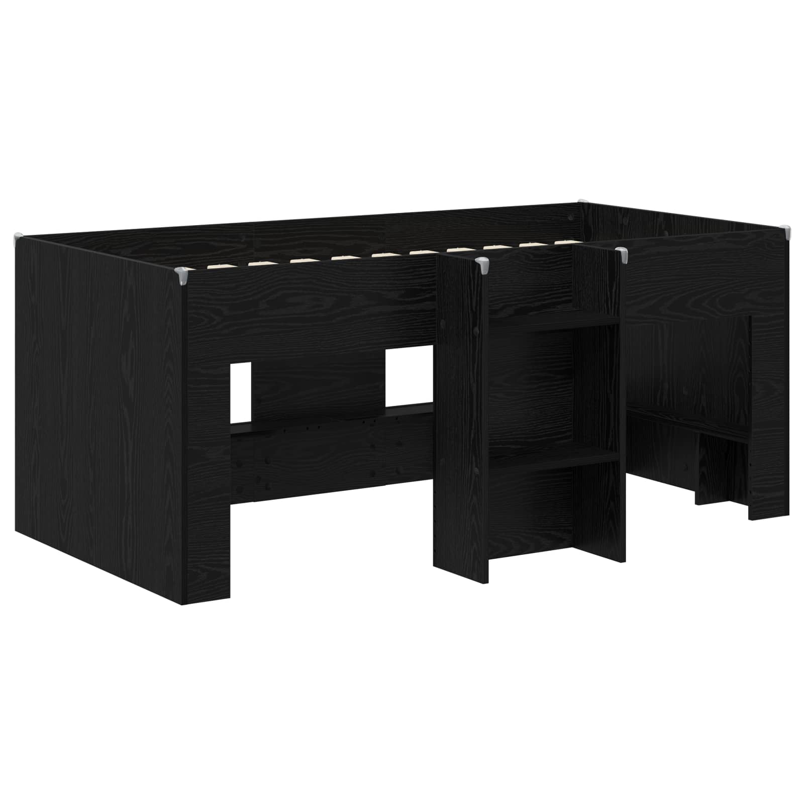 Dětská vysoká postel 2 pcs Černý dub 163 x 101,1 x 68,5 cm - obrázek 3
