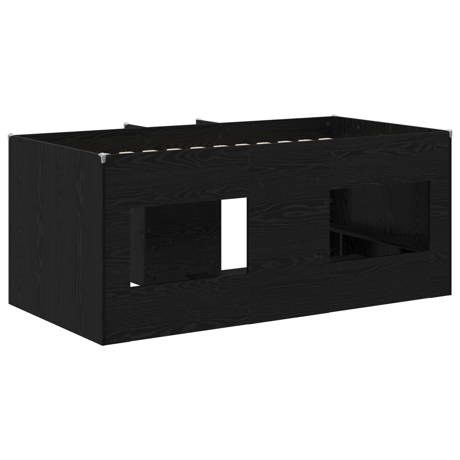 Dětská vysoká postel 2 pcs Černý dub 163 x 101,1 x 68,5 cm - obrázek 5