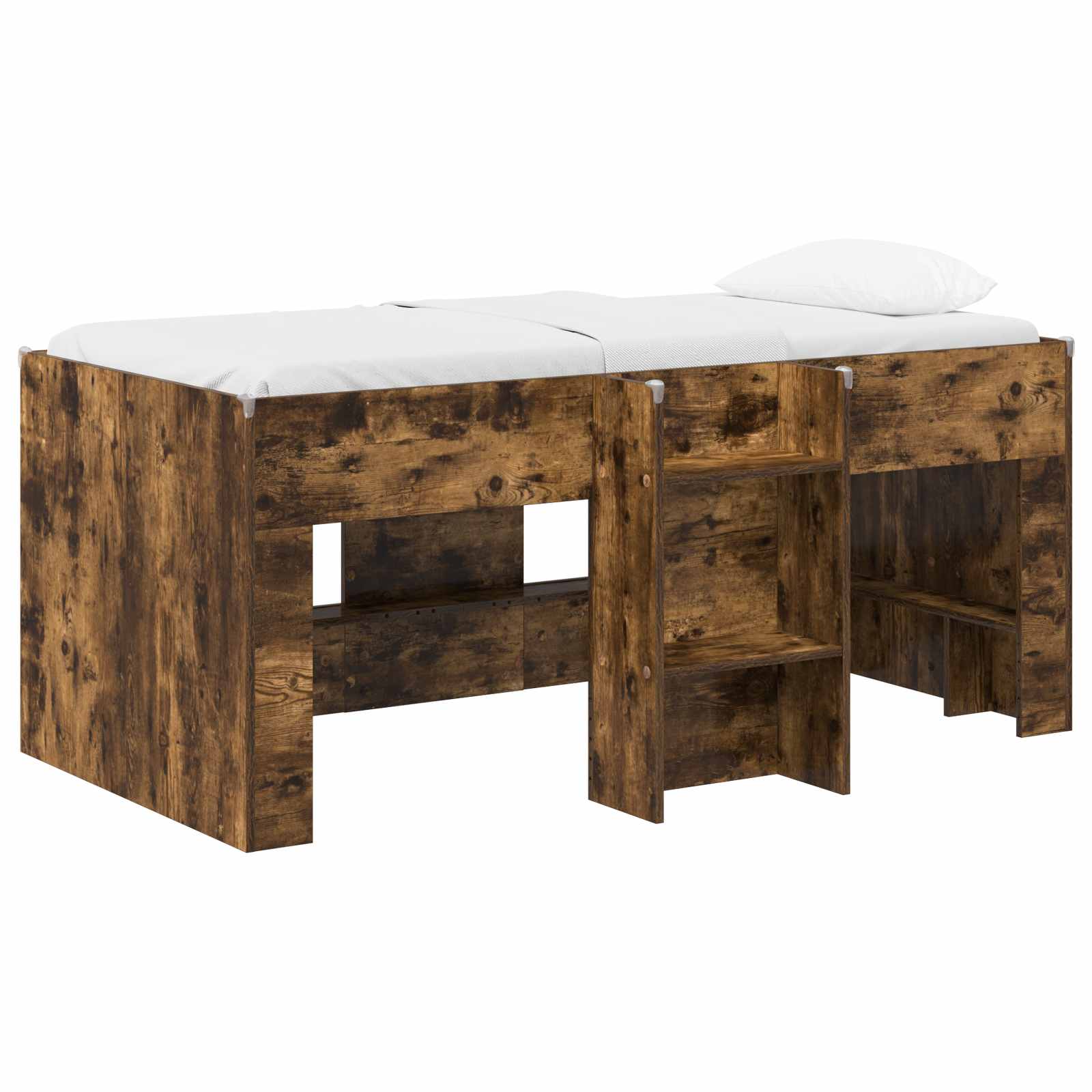 Dětská vysoká postel 2 pcs Kouřový dub 163 x 101,1 x 68,5 cm - obrázek 2