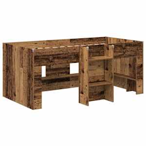 Dětská vysoká postel 2 pcs Staré dřevo 163 x 101,1 x 68,5 cm - obrázek 3