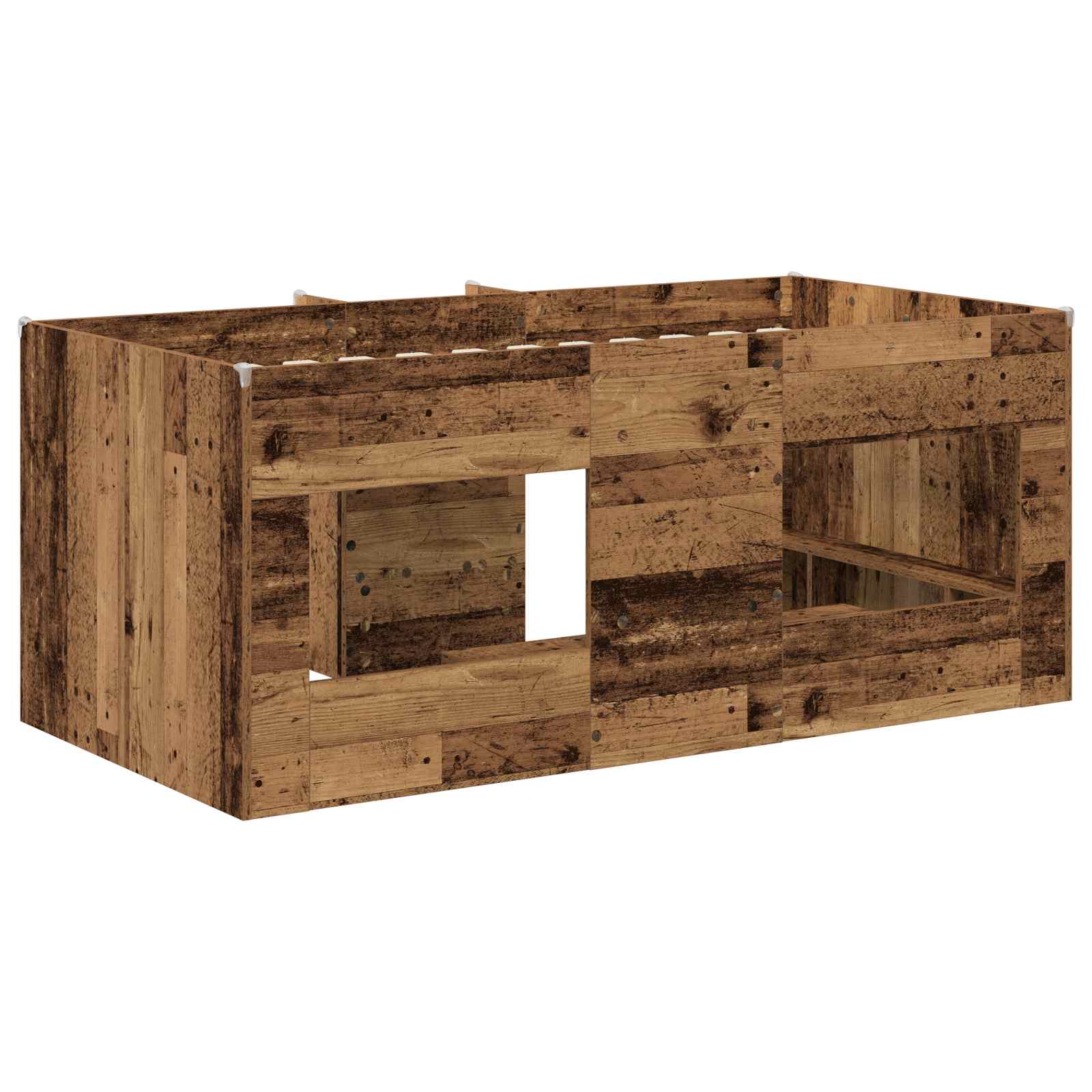 Dětská vysoká postel 2 pcs Staré dřevo 163 x 101,1 x 68,5 cm - obrázek 5