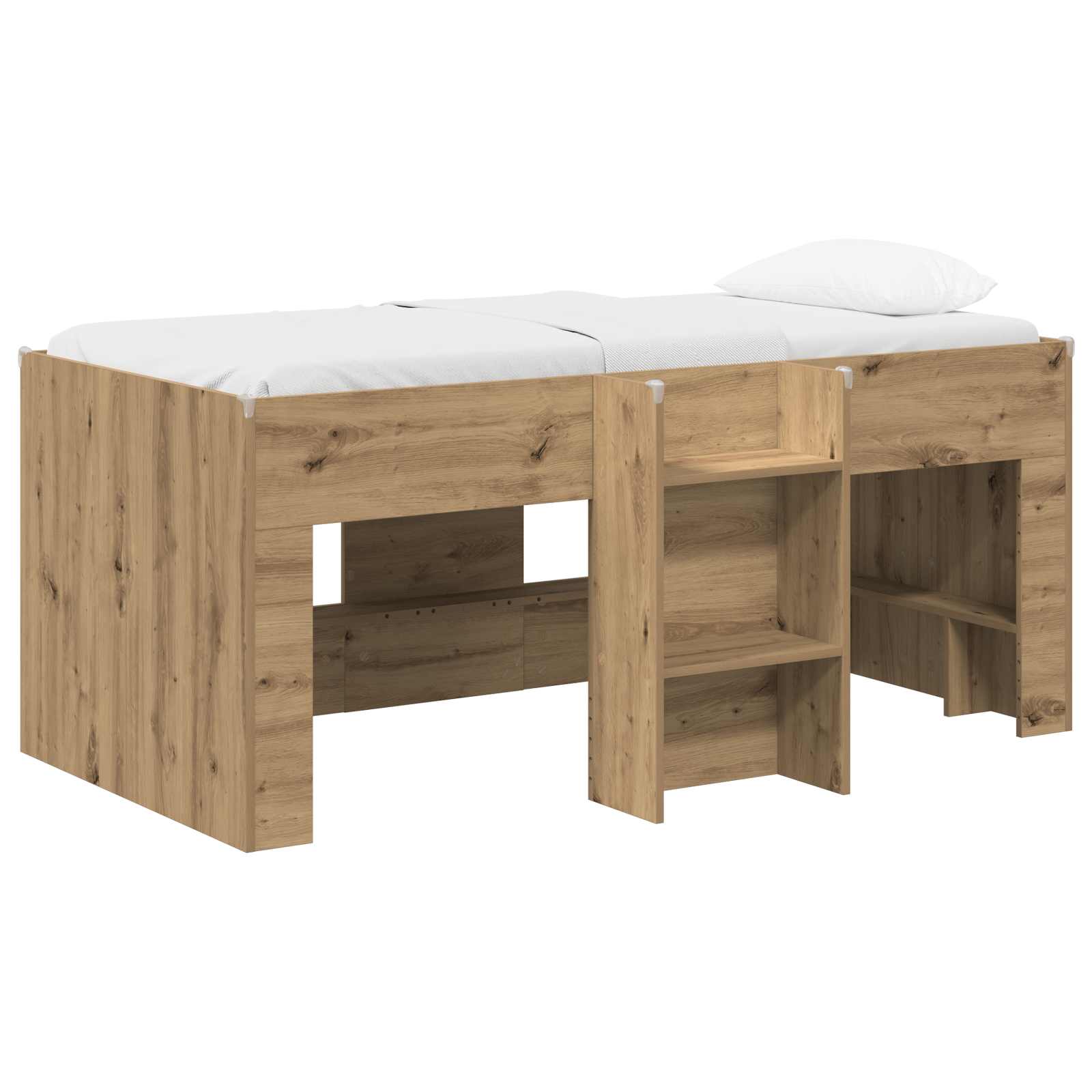 Dětská vysoká postel 2 pcs Dub artisan 163 x 101,1 x 68,5 cm - obrázek 2
