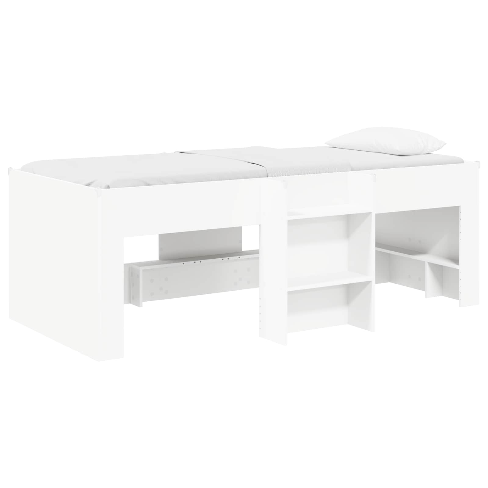 Dětská vysoká postel 2 pcs Bílá 90 x 190 cm Kompozitní dřevo - obrázek 2