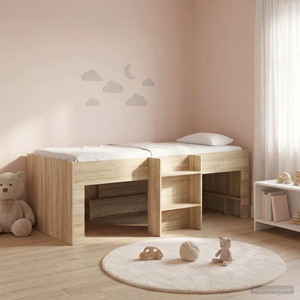 Dětská vysoká postel 2 pcs Dub sonoma 90 x 190 cm