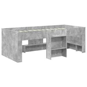 Dětská vysoká postel 2 pcs Betonově šedá 90 x 190 cm - obrázek 3