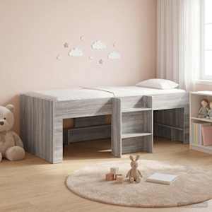 Dětská vysoká postel 2 pcs Šedý Sonoma 90 x 190 cm - obrázek 1