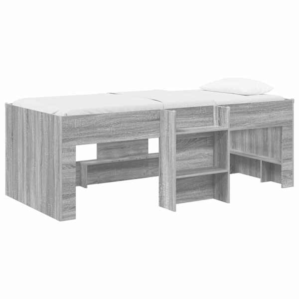 vidaXL Laste k&otilde;rge voodi raam Hall Sonoma 90 x 190 cm Tehispuit
