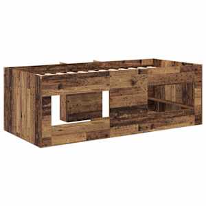 Dětská vysoká postel 2 pcs Staré dřevo 90 x 190 cm - obrázek 5