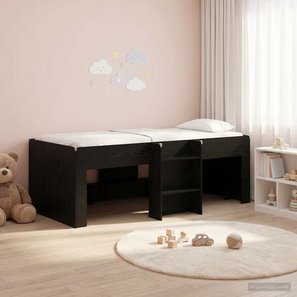 Dětská vysoká postel 2 pcs Černý dub 193 x 96,1 x 68,5 cm