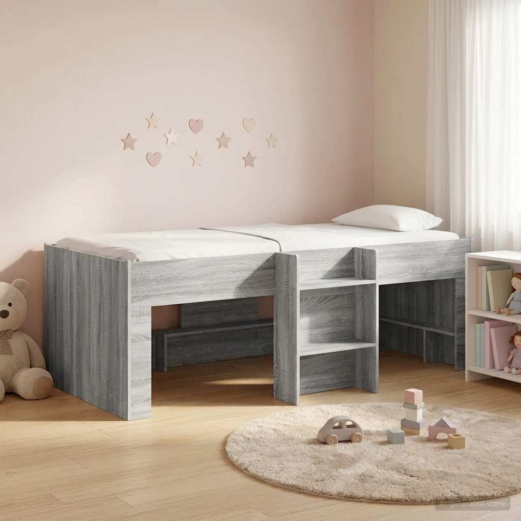 Dětská vysoká postel 2 pcs Šedý Sonoma 193 x 96,1 x 68,5 cm