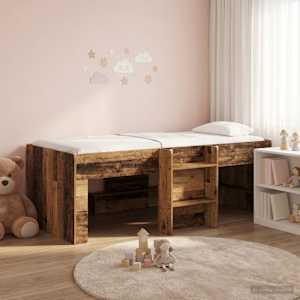 Dětská vysoká postel 2 pcs Staré dřevo 193 x 96,1 x 68,5 cm - obrázek 1