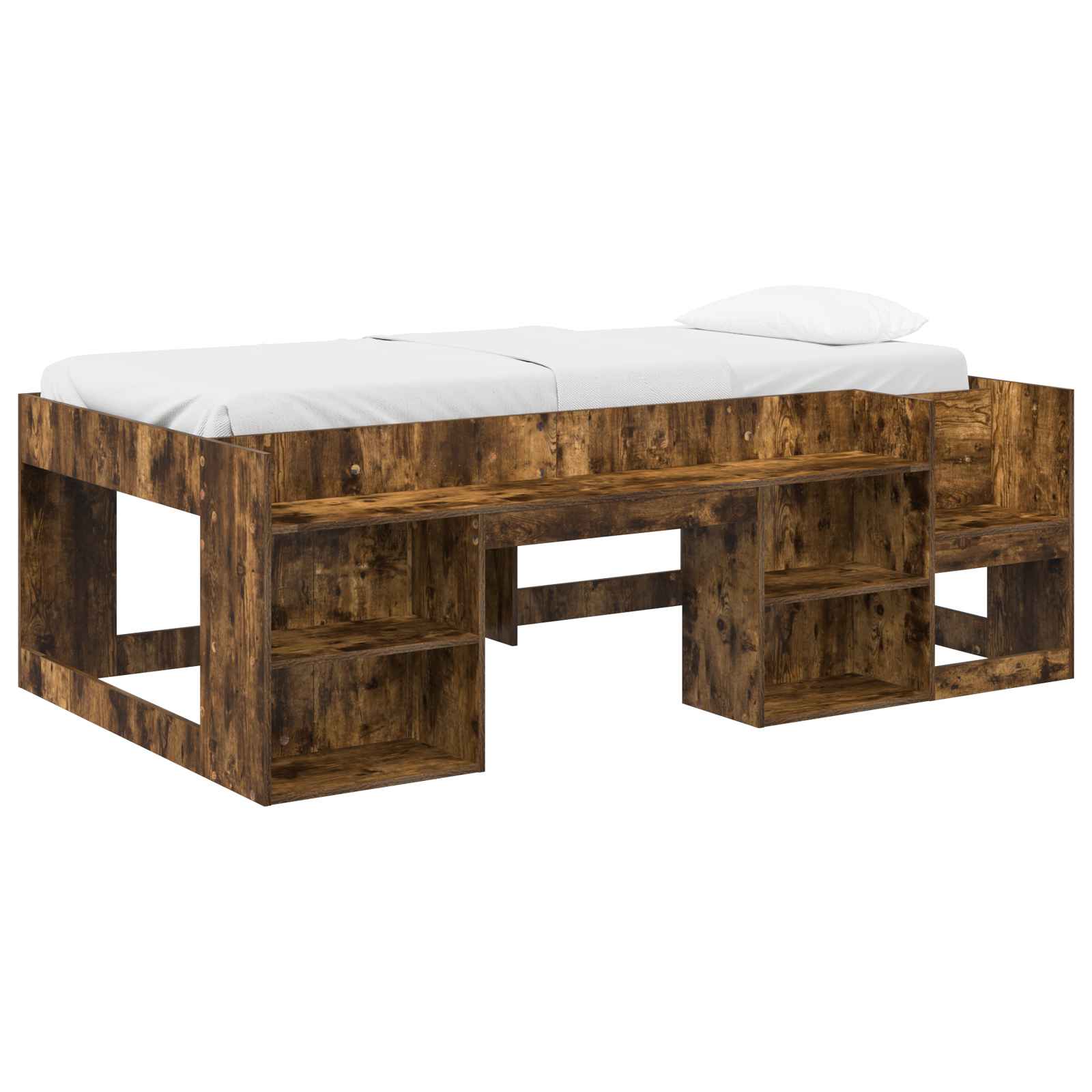 Dětská postel s úložným prostorem Kouřový dub 80 x 200 cm - obrázek 2