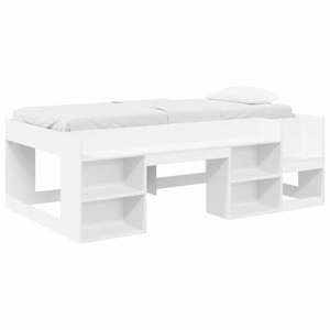 vidaXL Laste voodiraam koos ladustamisega Valge 90 x 200 cm Tehispuit