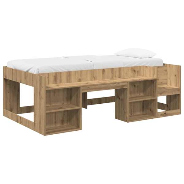 vidaXL Laste voodiraam koos ladustamisega Artisan tamm 90 x 200 cm