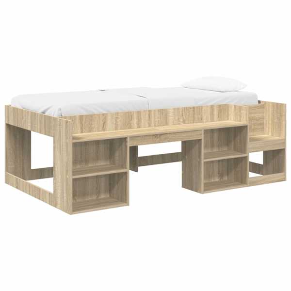 vidaXL Laste voodiraam koos ladustamisega Sonoma tamm 98.5 x 200 cm