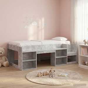 Dětská postel s úložným prostorem Betonově šedá 90 x 190 cm - obrázek 1