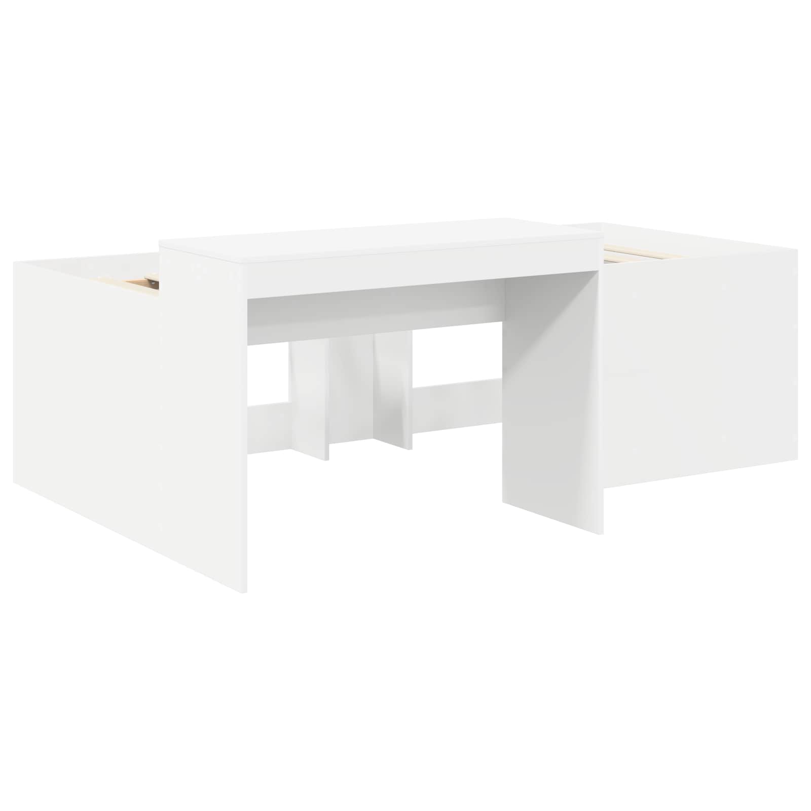 Dětská vysoká postel s pracovním stolem Bílá 80 x 200 cm - obrázek 3