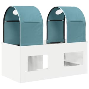 Postel s Tunelem 4 pcs Bílá a světle modrá Kompozitní dřevo - obrázek 8