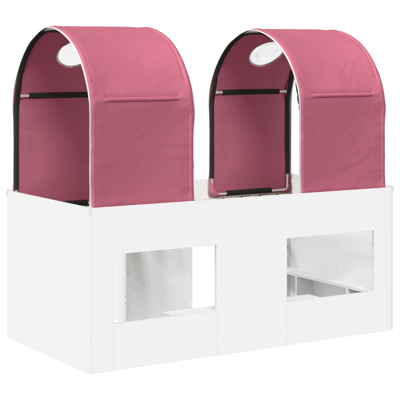Postel s Tunelem 4 pcs Bílá a růžová Kompozitní dřevo - obrázek 8