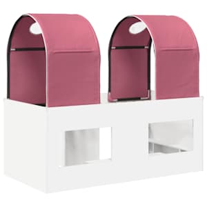 Postel s Tunelem 4 pcs Bílá a růžová Kompozitní dřevo - obrázek 8