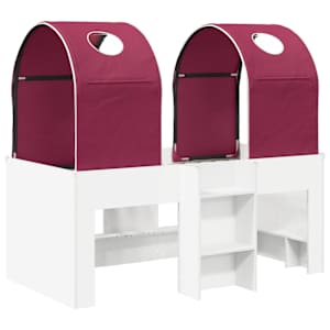 Postel s Tunelem 4 pcs Bílá a červená Kompozitní dřevo - obrázek 3