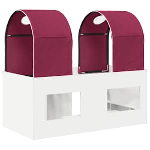 Postel s Tunelem 4 pcs Bílá a červená Kompozitní dřevo - obrázek 8