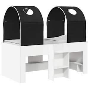 Postel s Tunelem 4 pcs Bílá a černá Kompozitní dřevo - obrázek 2