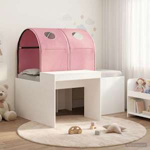 Postelja s Tunelom 4 pcs Artisian hrast in roza Inženirski les