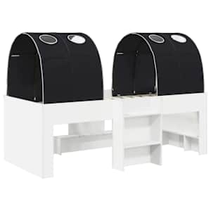 Postel s Tunelem 4 pcs Bílá a černá Kompozitní dřevo - obrázek 3
