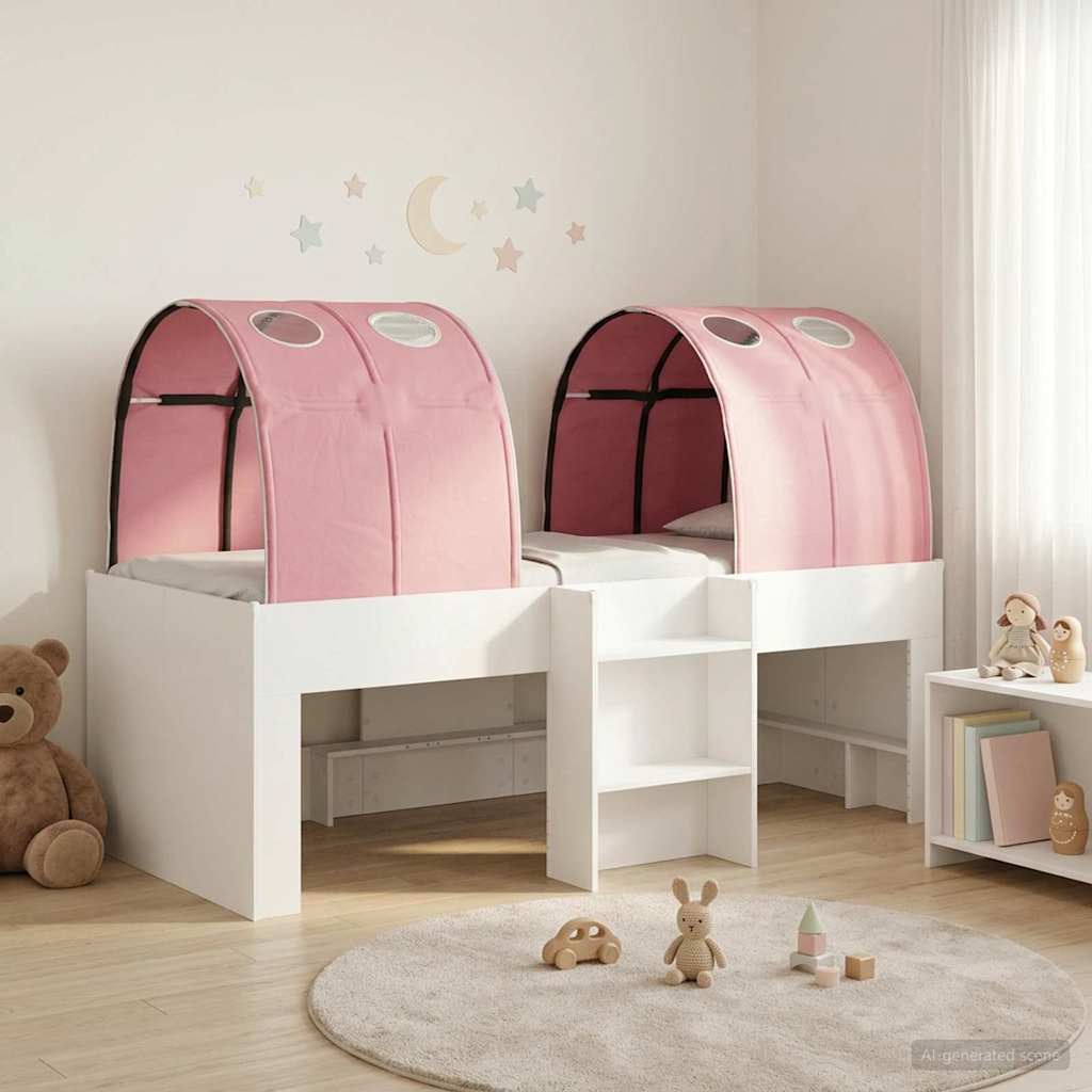 Postel s Tunelem 4 pcs Bílá a růžová Kompozitní dřevo