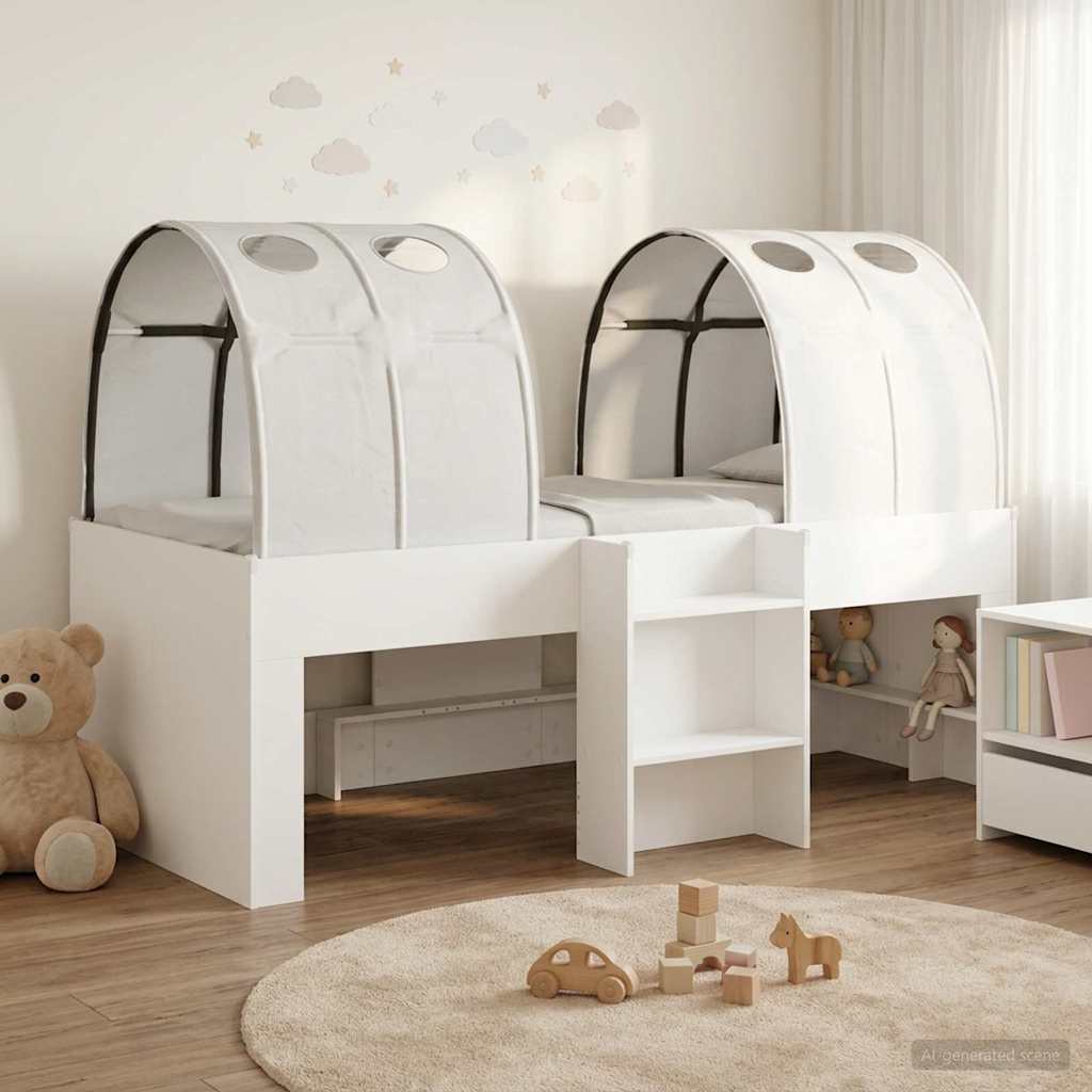 Postel s Tunelem 4 pcs Bílá Kompozitní dřevo