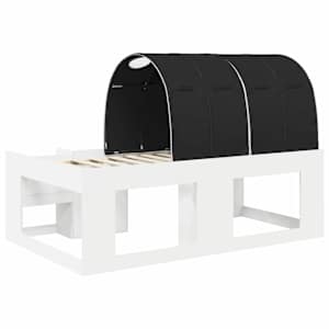 Postel s Tunelem 4 pcs Bílá a černá Kompozitní dřevo - obrázek 8