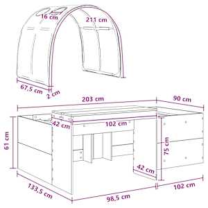 Postel s Tunelem 4 pcs Artisian Dub a Světle Modrá - obrázek 11